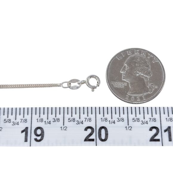 Estate Italy Sterling Silver 925 1.4mm Wheat Chain Necklace 20" - Picture 3 of 4